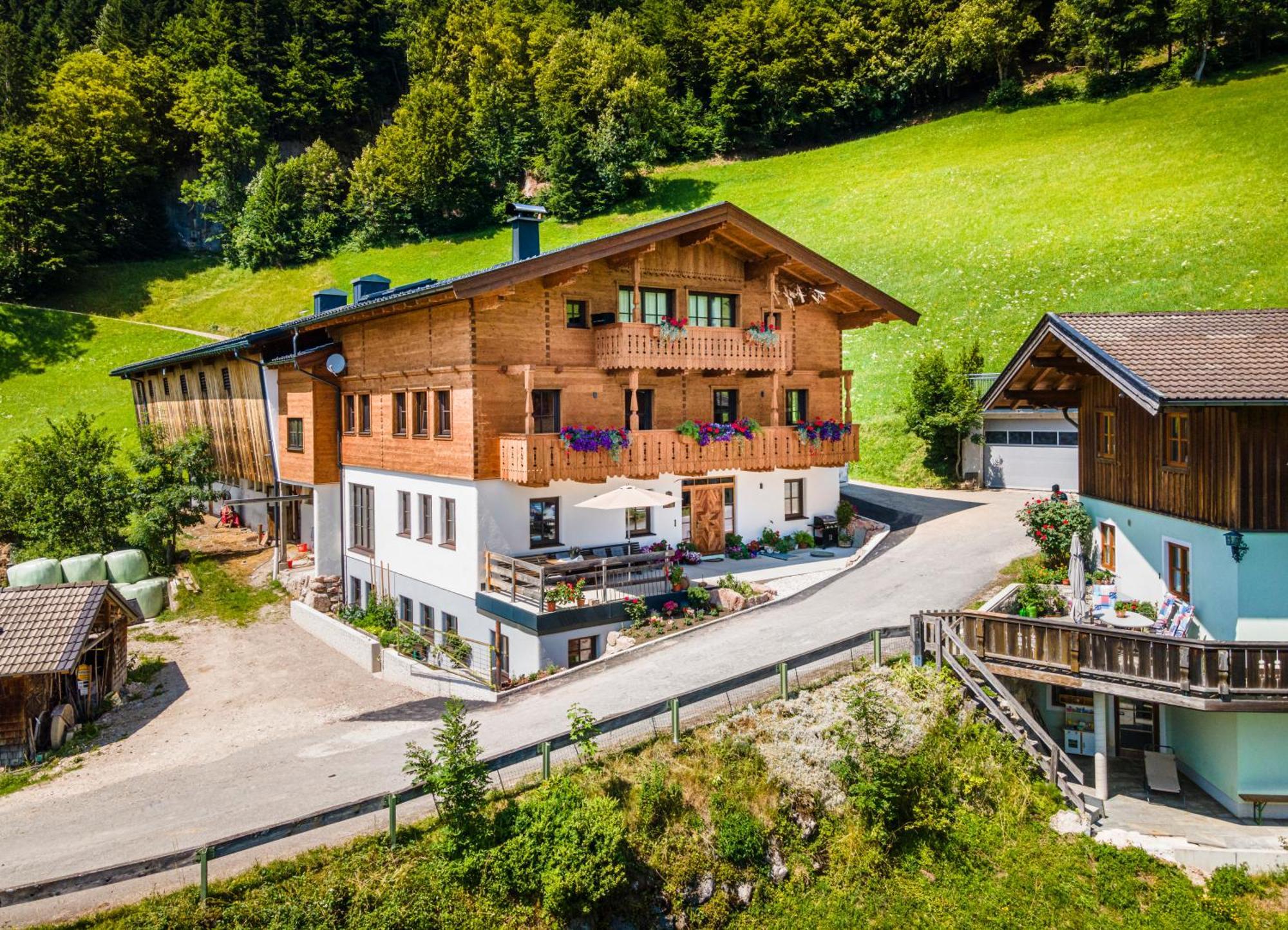 Ferienwohnung Biobauernhof Schneiderbauer Unken Exterior foto